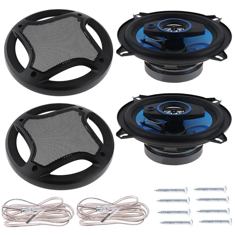 2pcs 4/5/6.5 Inch Car Speakers 100W 150W 180W 3 Way Coaxial Horn Car Audio Music Stereo Full Range Frequency Auto Speaker