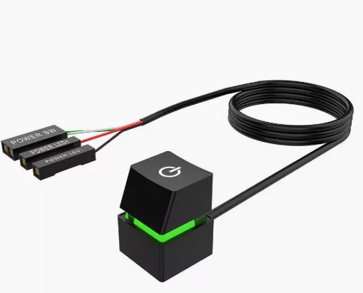 Desktop Power Switch with Blue LED Lights and 1.8m Extension Cable