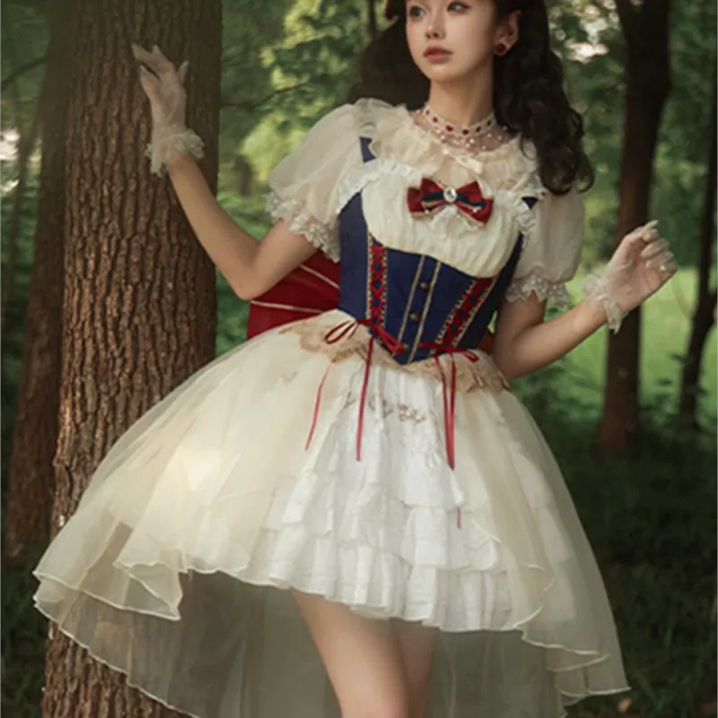 

Daily Flower Wedding Gorgeous White Xueji Tea Party Dress