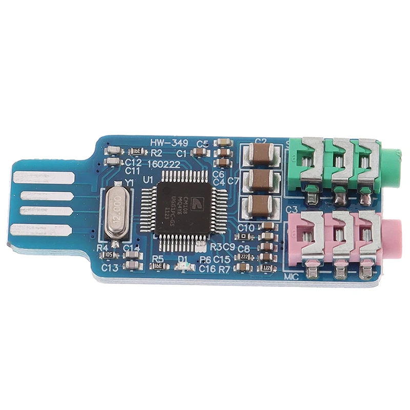 (여름4) CM108 USB 드라이브 무료 USB 사운드 카드 노트북 컴퓨터 외부 사운드 카드 모듈
