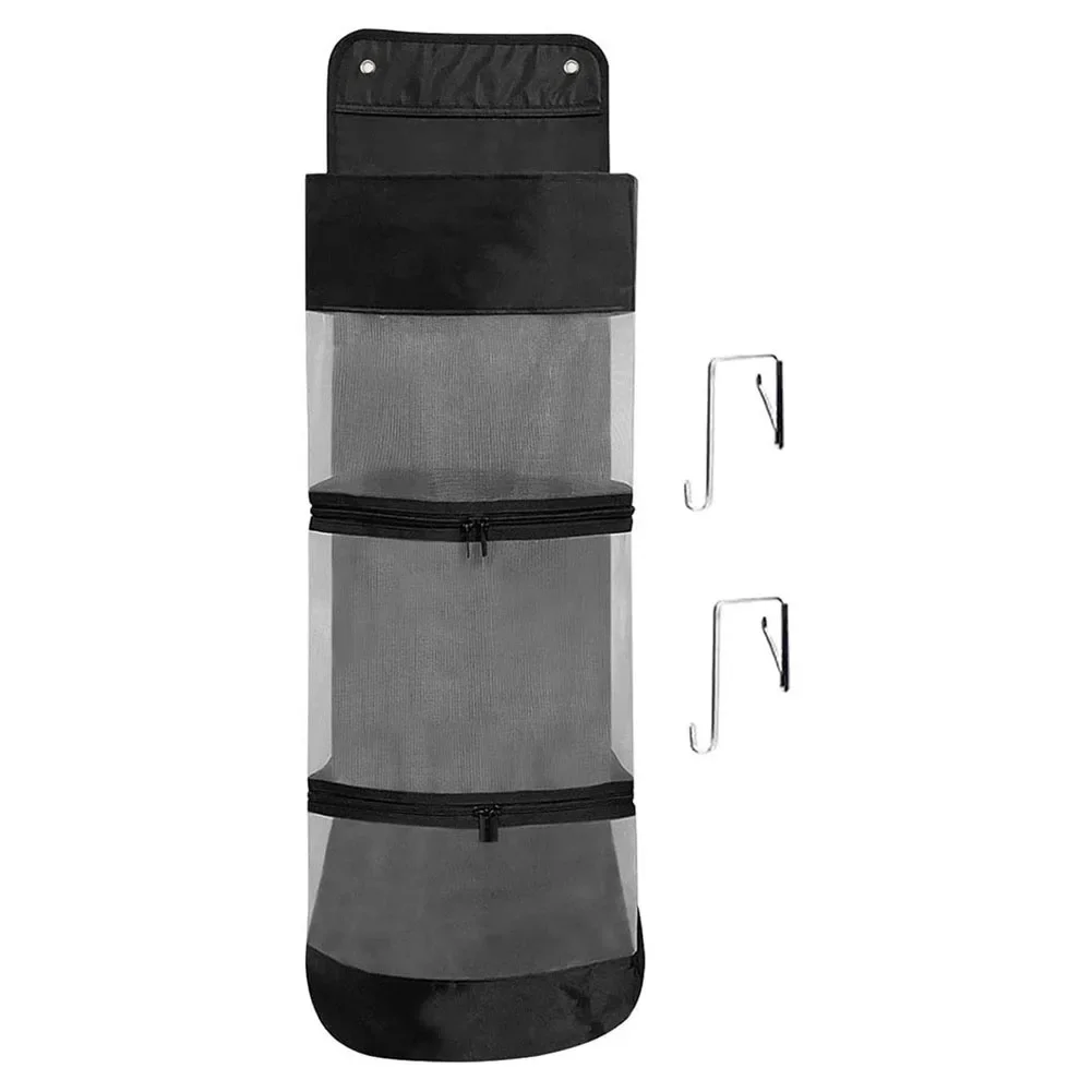 Ball Storage Bag Basketball Storage Adjustable Metal Hooks Easy Installation Long-term Use No Hardware Required