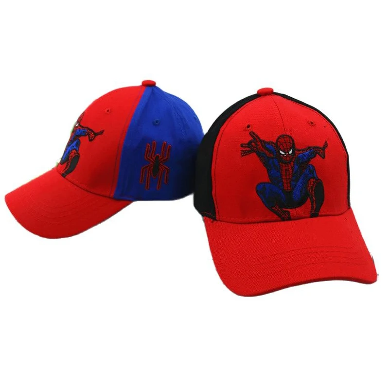 Disney Anime Spiderman Baseball Kappe Junge Frühling Sommer Hüte Mode Sun Caps  Kinder Hip Hop Hut Kleinkind Im Freien Visier Hüte 2-8years
