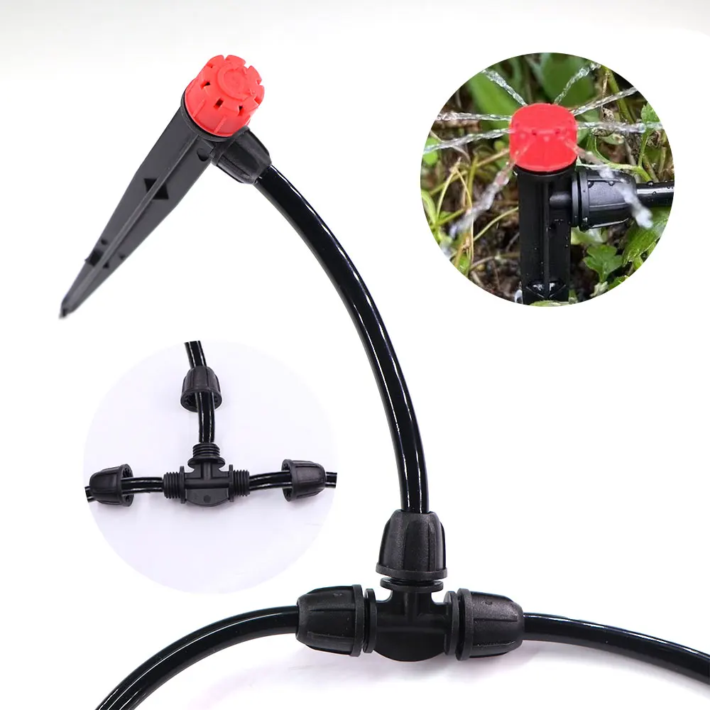 Description Picture 6 of item30PCS Garden 4/7mm Hose Lock Tee 1/4" 3-Way Connectors Greenhouse Plants Drip Irrigation Joint for Watering Tube Fitting Adapter