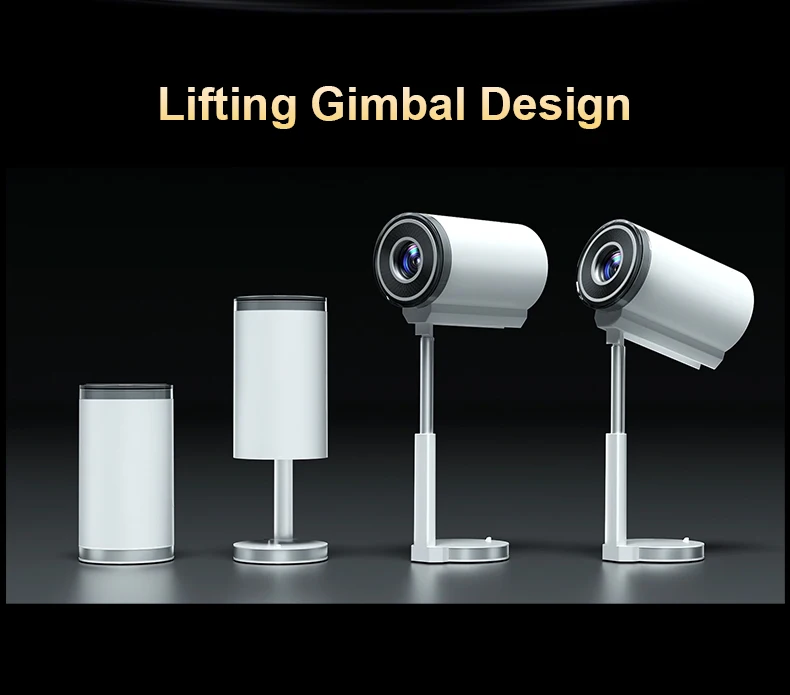 Smart Mini Hidden lifting Gimbal Projector 4K Portable with Wifi 6 Bluetooth 5.0