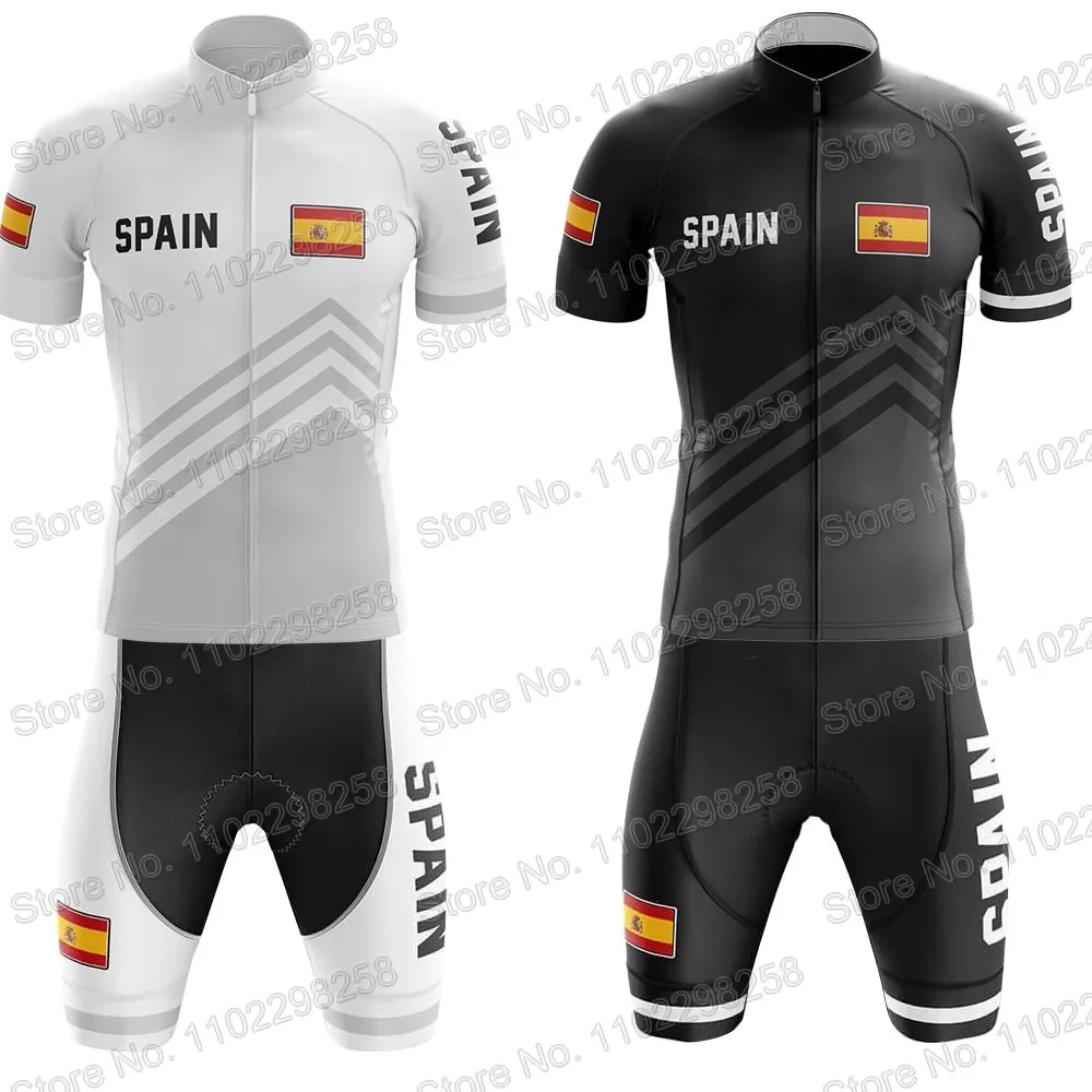 Spain National Team Cycling Jersey Set Espana Flag Clothing Road Bike Shirts Suit Bicycle Bib Shorts MTB Wear Ropa