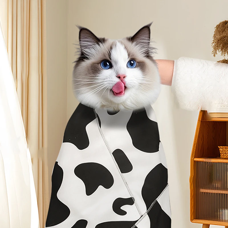 Cat Fixed Cloth Cat Grooming Soft Restraint Bag Nail Clipping Injections Anti Escape Anti Bite Pet Self-adhesive Wrap