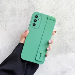 Wrist Strap Silicone Case with Stand - Universal Smartphone Protection - A24 4G (WD Green)