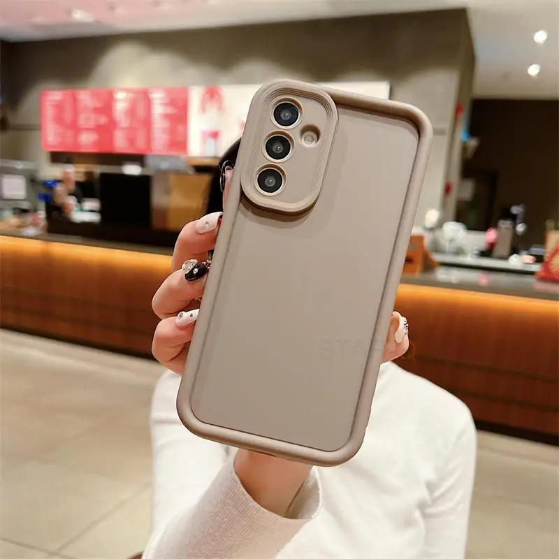 thumbnail image 1 of Funda de silicona mate S22 S21 S20 S23 Fe Ultra Plus para Samsung Galaxy A54 A34 A24 A14 A04s A05s A15 4g 5g funda trasera a prueba de golpes, 1 of 5