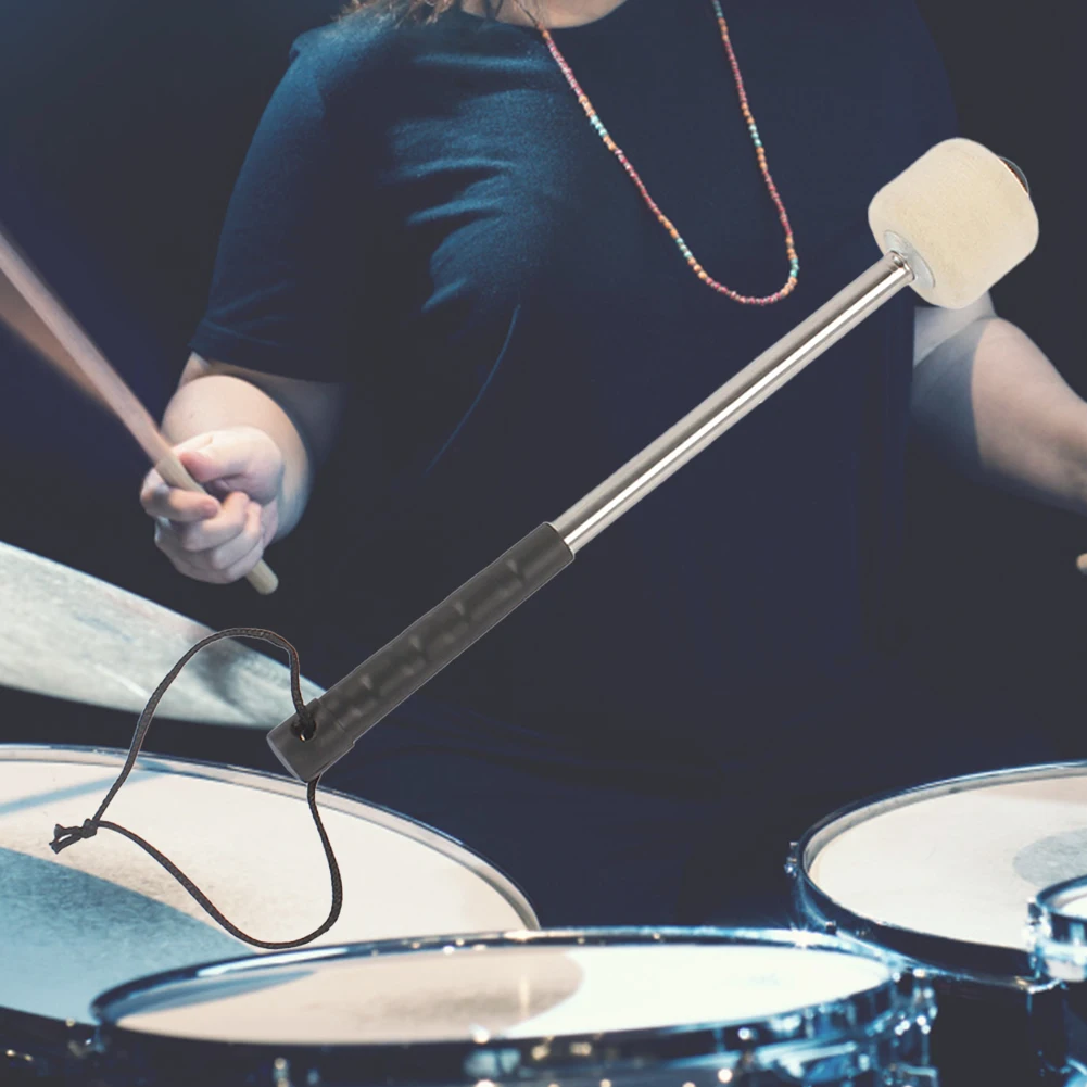 Percussion Mallets Professional Timpani Sticks Felt Head with Hanging Rope Musical Instrument Accessories for Drummers
