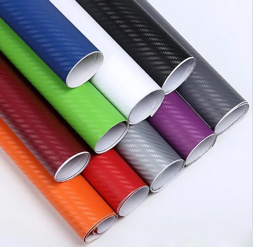 Car Sticker Film Carbon Fiber Vinyl Wrap Vinyl Wrap Film 3D Carbon Fiber Sticker Roll 30cmx127cm