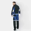 100% Cotton Working Suit for Man Mechanic with Reflective Stripes Two Tone Work Jacket Uniform Long Sleeve and Cargo Pants Set 2