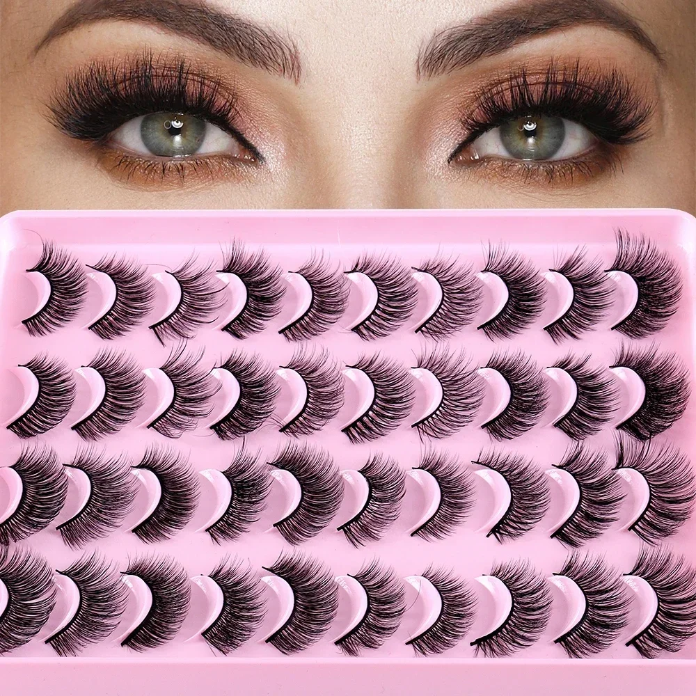20 Paar 3D-Wimpern aus künstlichem Nerz, natürliche falsche Wimpern, dramatische Volumenwimpern, Wimpernverlängerung, Make-up
