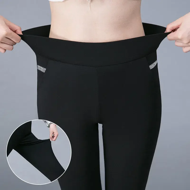 

Женский брючный костюм с завышенной талией, повседневные офисные брюки-карандаш в полную длину в Корейском стиле, весна-осень