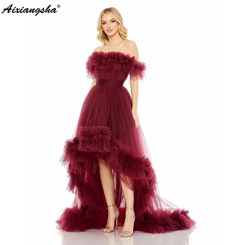 

Aixiangsha Strapless Evening Dress A-line vestidos de fiesta elegantes para mujer 2023 vestidos de noche robes de soirée