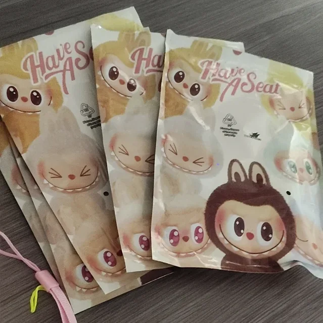 Blind Box Labubu Monster Seat Series Night Light Version Plant Velvet Model Toy Cute Monster Key Chain Toy Gift 4