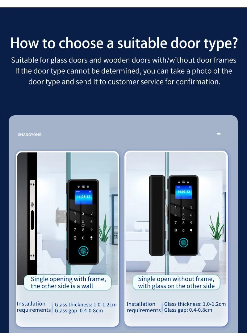 3D Face Recognition Smart Lock Tuya APP WIFI Infrared Sensor Biometric Electroni