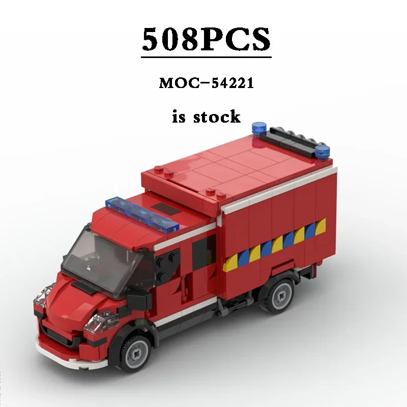 

Fire Truck Tools & Equipment MOC-55291 Fire Truck Building Blocks Toy Model 508PCS DIY Birthday Gift Kids Christmas Gift