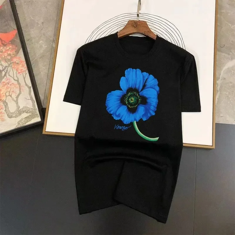 Plus Size T Shirt France Brand Women Men Cotton Tshirt Female T-shirt Summer Oversized Flowers Tee Clothes Winter