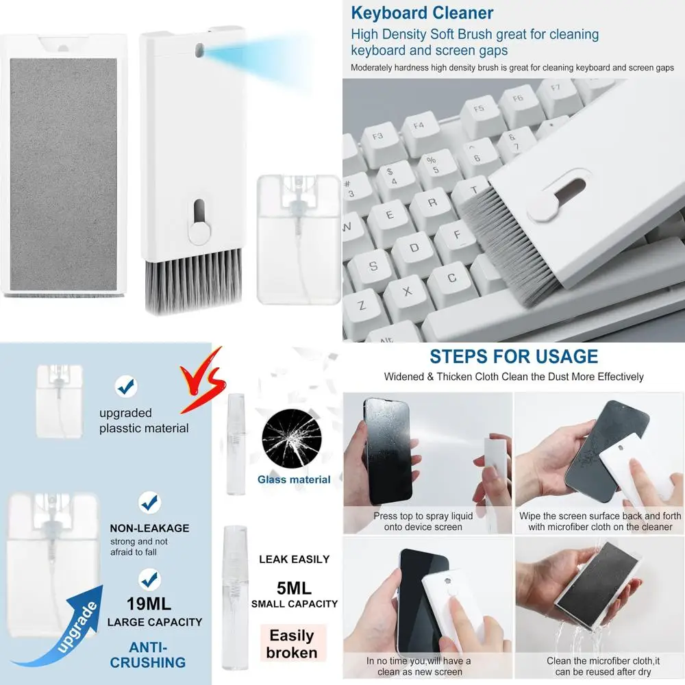 Screen and Keyboard Cleaning Kit for Touchscreens, Laptops, Tablets, and Smartphones