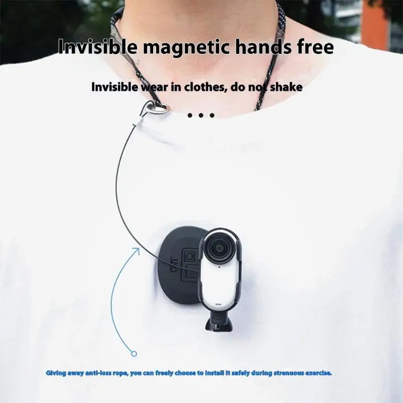 Support aimanté pour caméra action avec ventouse, détail du mécanisme de verrouillage, achetez cette fixation ventouse universelle pour vos aventures.