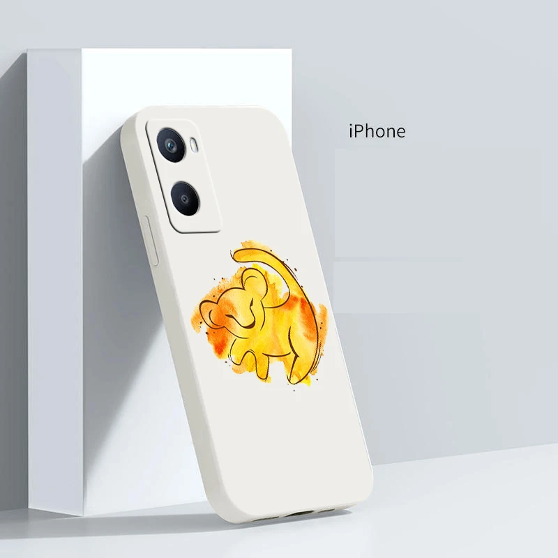 

Disney The Lion King Cute For OPPO A98 A96 A94 A93 A77S A76 A74 A73 A72 A57E S A56S Liquid Rope Silicone Phone Case