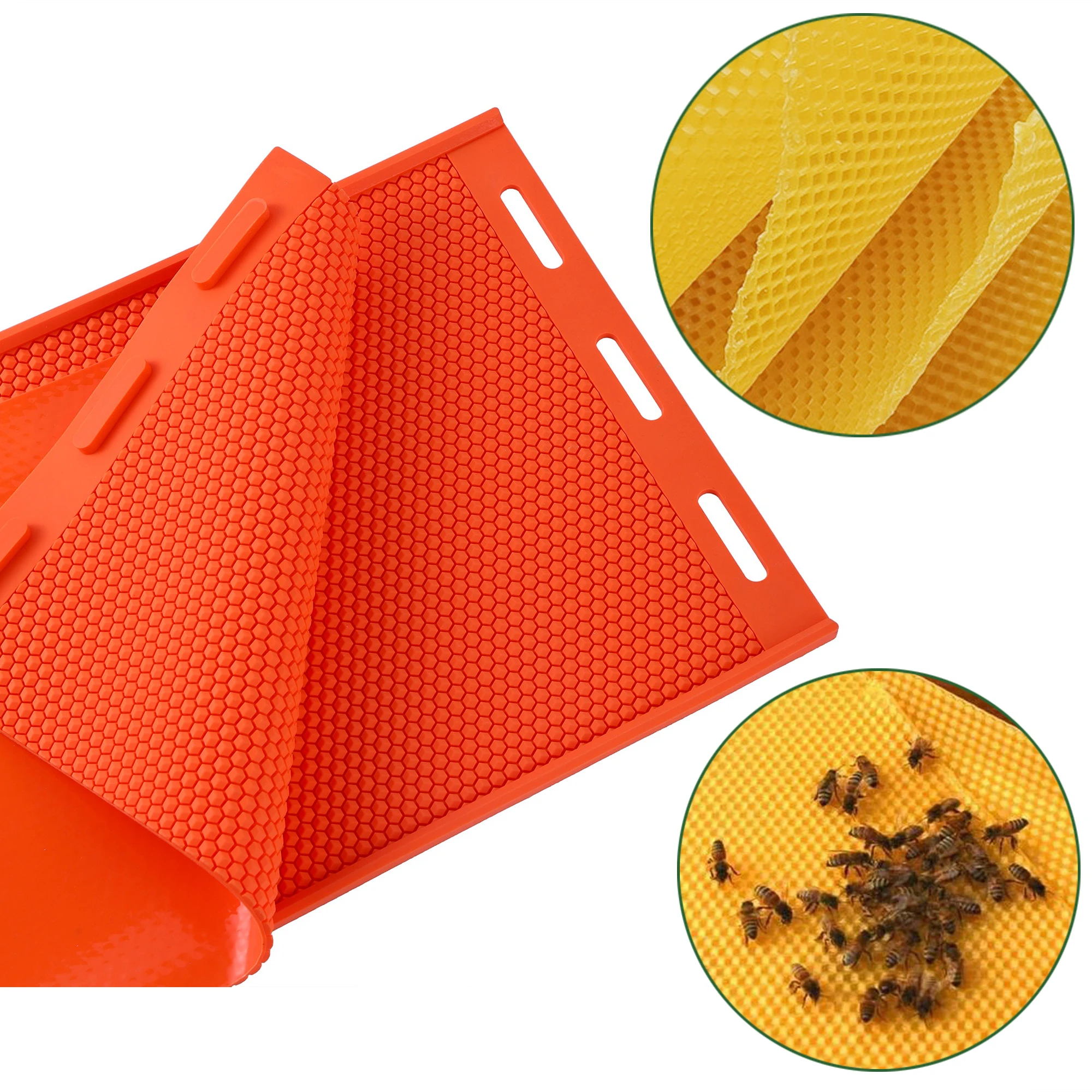 Beeswax Press Sheet Mold Soft PVC Honeycomb Base Foundation Mould Beehive Shovel Beekeeping Beeware Beeswax Candle Making Tool beekeeping tools beekeeping accessories