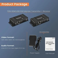 USB HDMI KVM extender splitter over Ethernet 1080P Extender HDMI USB KVM Extender splitter HDMI Loop for Mouse Keyboard PC - Image 5