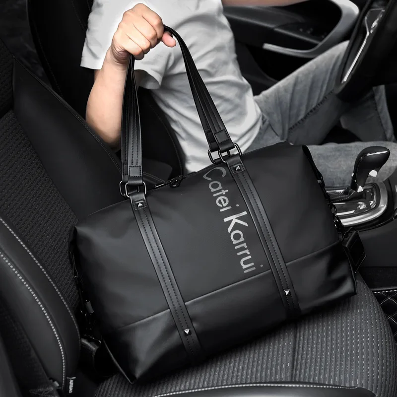 Hot Sell 55cm Classical Men Duffle Bag For Women Travel Bags Mens Hand Luggage  Travel Bag Men PVC Leather Handbags Large Cross Body Totes 45 50 55cm From  Sxqei, $80.25