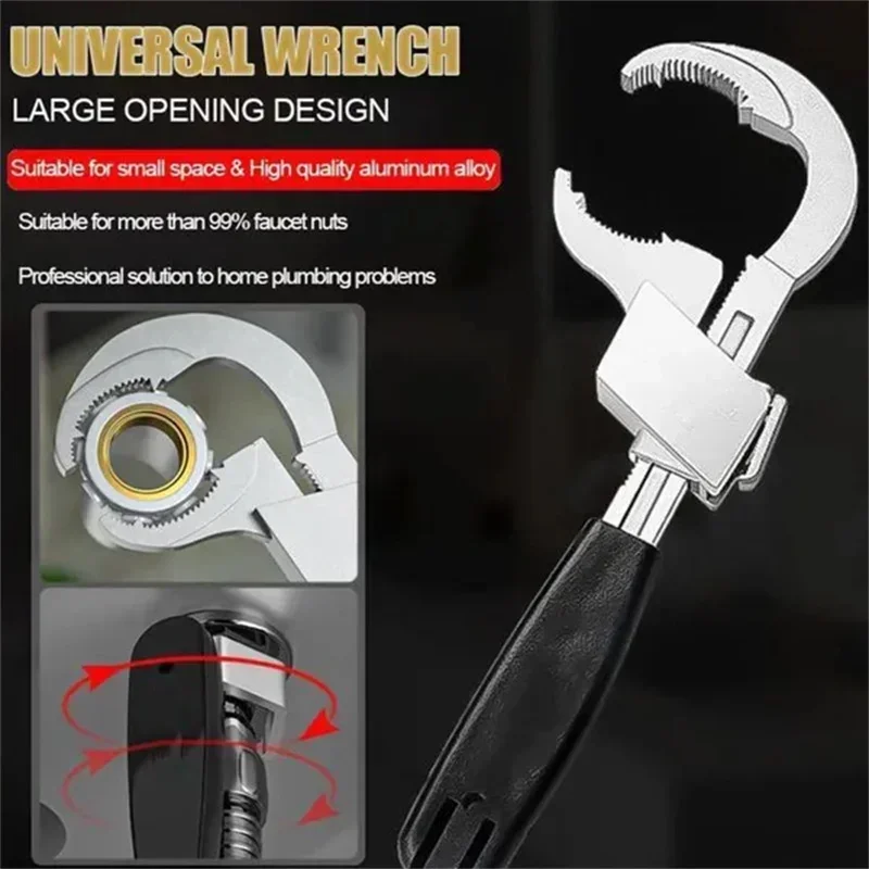 Bathroom Sewer Set Bathrooms Accessories Workshop Automotive Wrench Hand Open Adjustable Tool Spanner Pipe Tools Sink Mechanical