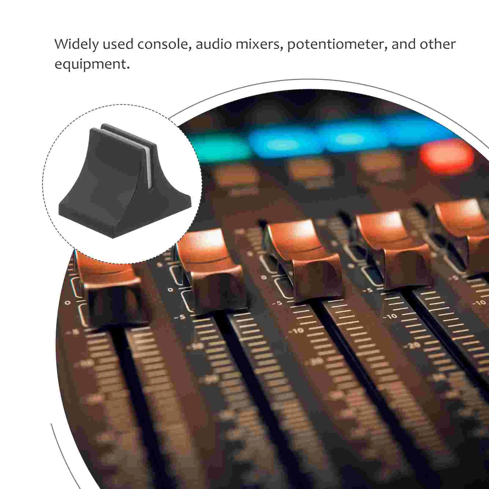 20 Pcs Mixer Push-pull Cap Slider Part Dj Fader Knobs Replacement Audio Caps Buttons pot mixer fader