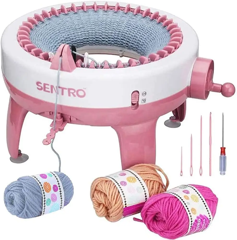 1pcs 22 Needle Knitting Machine Circular Knitting Machine Knitting Board  Rotary Double Knitting Loom DIY Knitting Loom Machine Knitting DIY Knitting  Tools Artifact Provides Instructions