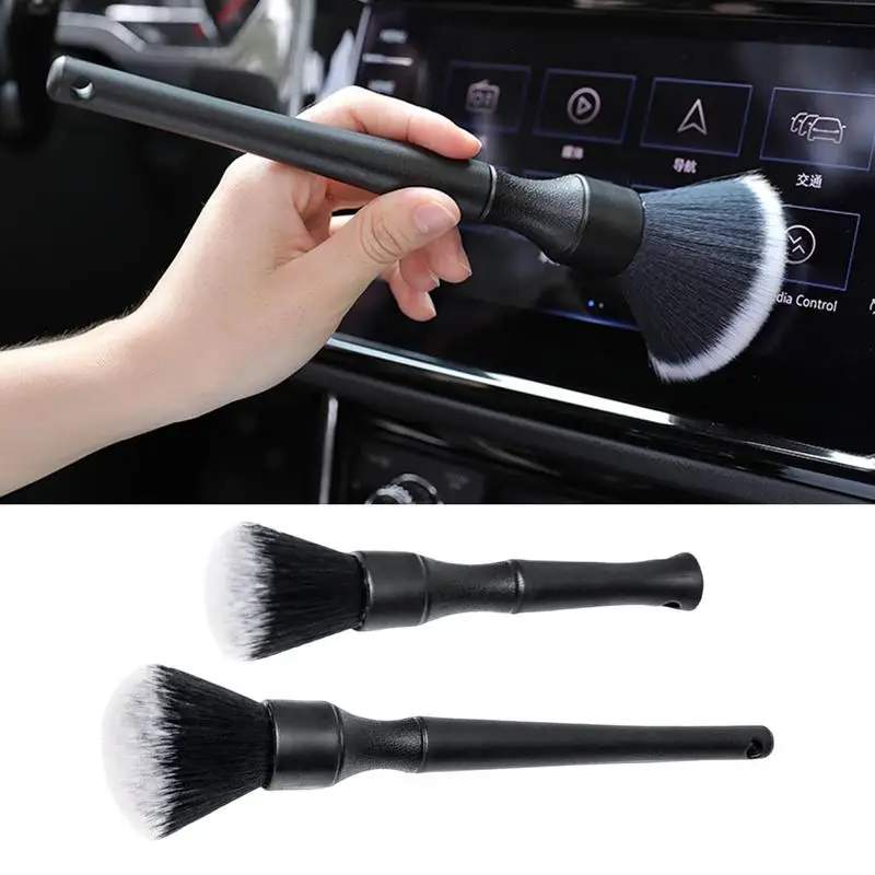 Car Detailing Brush Kit Super Soft Cleaner With Synthetic Bristles Dust