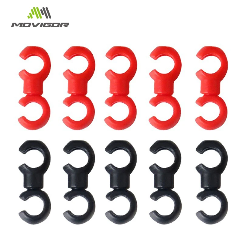 10 pz Bicicletta C-Clip Fibbia Freno Ingranaggio Cavo Alloggiamento Tubo Tubo Morsetto di Plastica Mountain Bike Bici Da Strada Tubo Olio Fascette