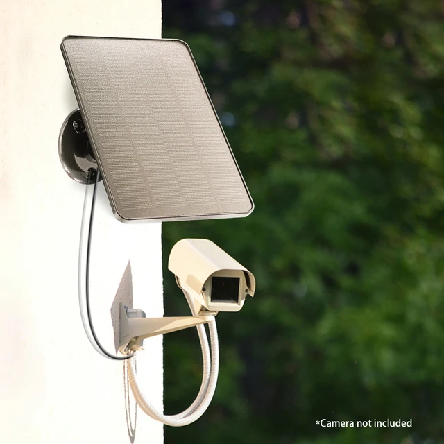 10W 5V Solar Panel USB/Type-C/Micro USB/DC Port for Security Camera/Small Home Light System Outdoor Solar Cells Charger Powered 5