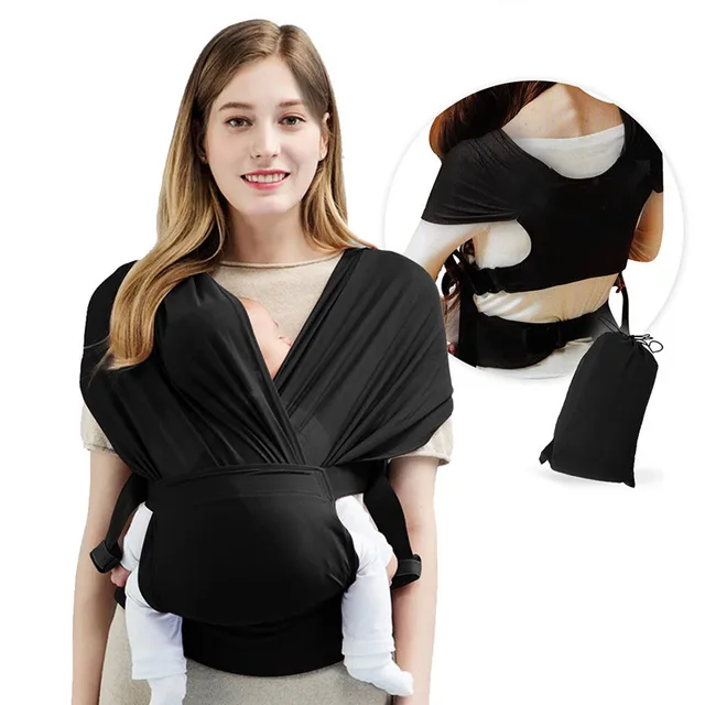1PC Free Hands Baby-Strap Summer Grid Cross Simple Baby Back Cover X-Type Baby and Child Parenting Back Cover Carrier Wrap 2