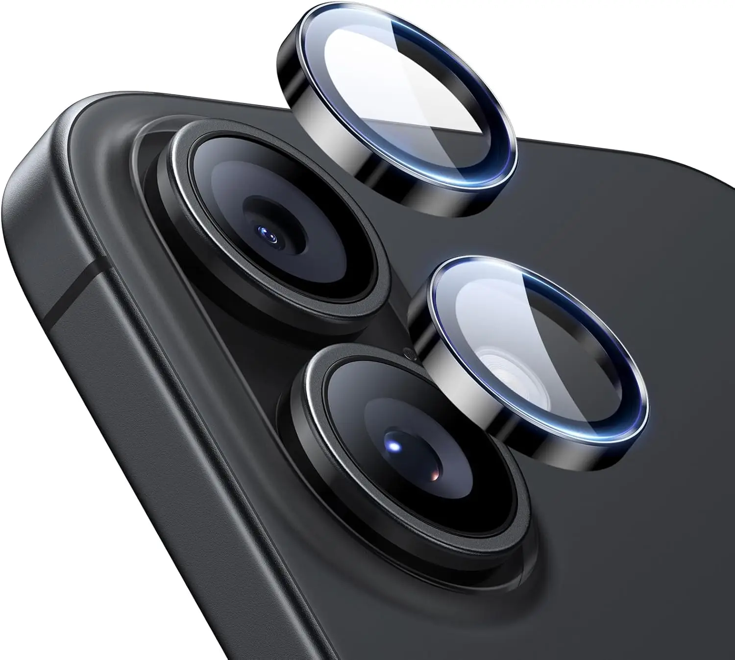 Premium Aluminum Alloy Camera Lens Protector with HD Tempered Glass Cover