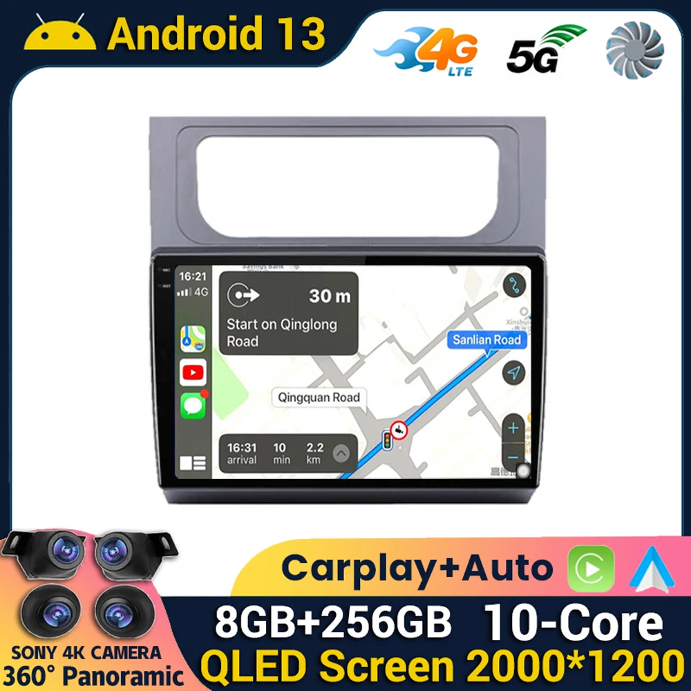 

Car Radio For VW Volkswagen Touran 2 1T 2010 2011 2012 2013 2014 2015 Wireless Android Auto Carplay Navigation GPS 4G WIFI BT