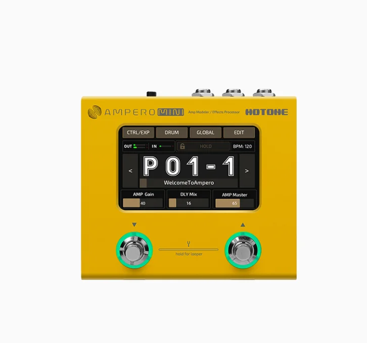 Hotone ampero mini ultra compact amp modeler & effects processor 