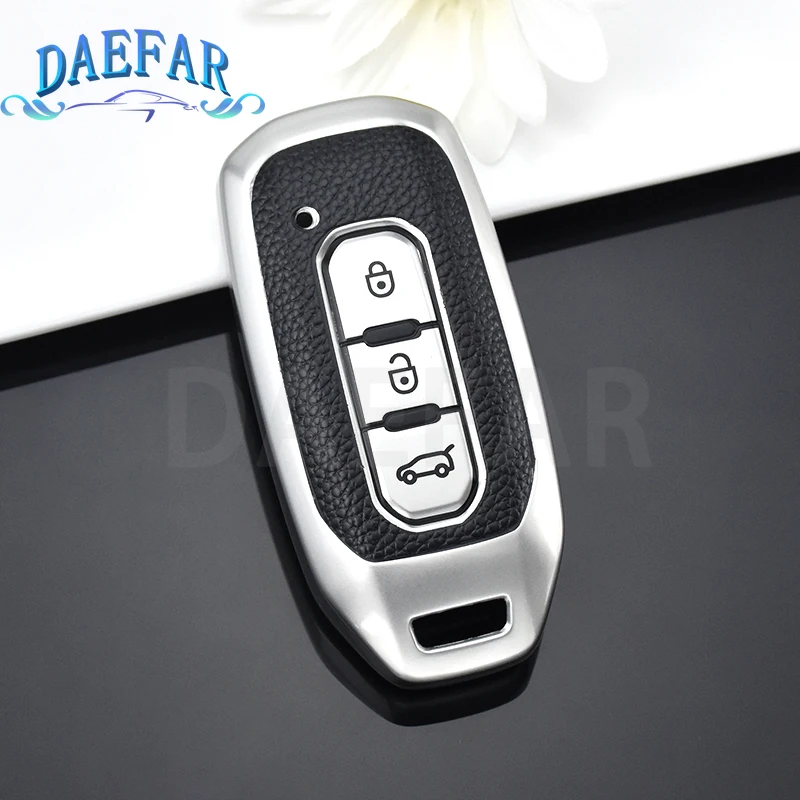 Per Ford Territory Ev Tpu Leather Car Smart Remote Key Cover Case Bag Shell Holder Protector Portachiavi Accessori Auto