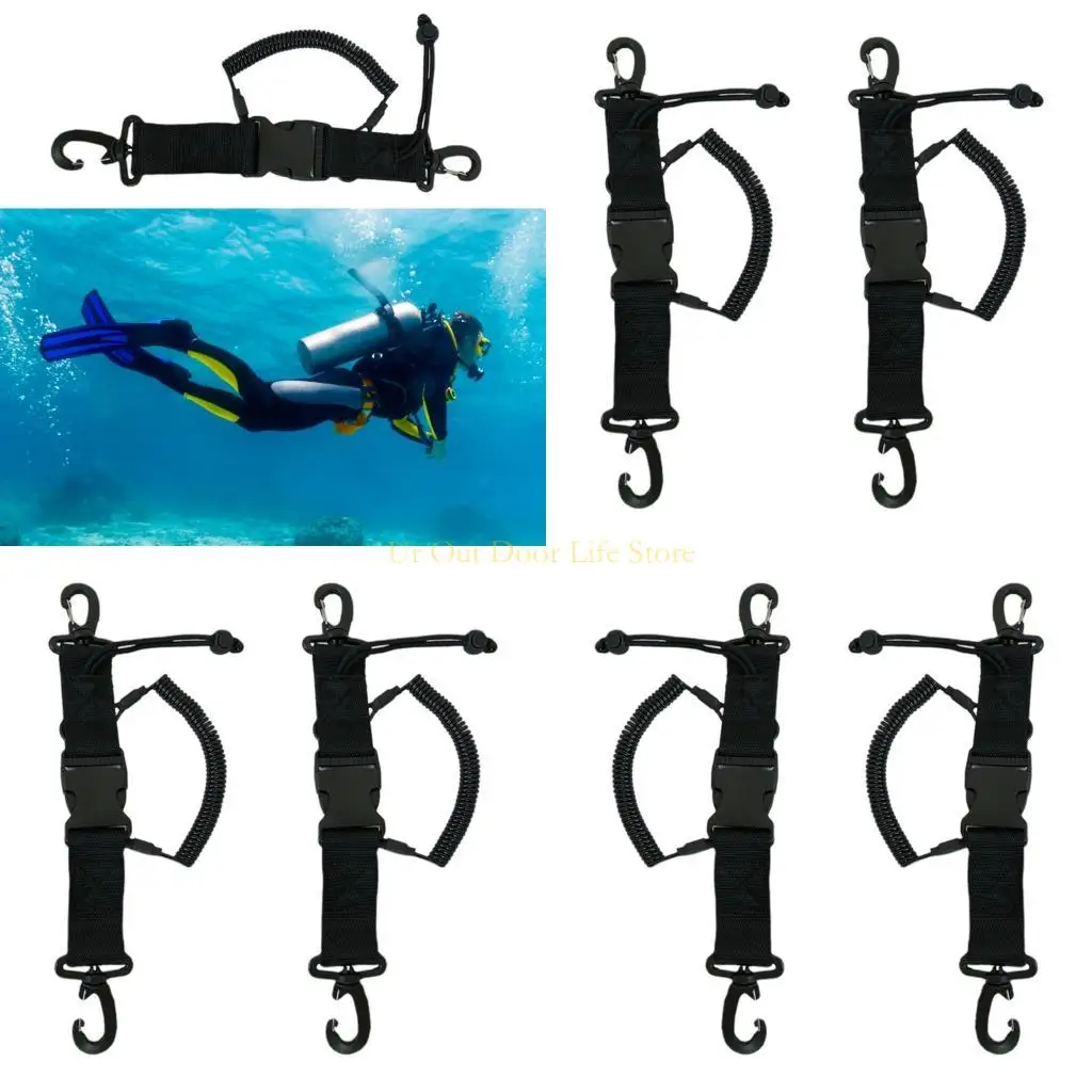 77UF 2로트 헤비 타입 스쿠버 장비 고정 스트랩(카메라 및 다이빙 라이트용)