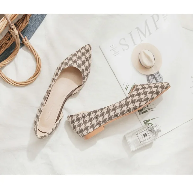 Large Size Spring Autumn Shallow Mouth Flats Pointed Toe Solid Color Flat Heel Shoes for Women Slip on Zapatos De Mujer Loafers 4