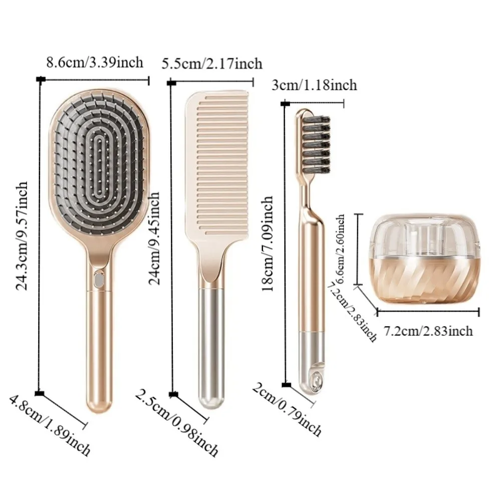 Fluffy Hair Steel Needle Comb Scalp Massage Comb Rack Air Cushion Comb Professional Ergonomic Hair Straightening Comb Hair Care