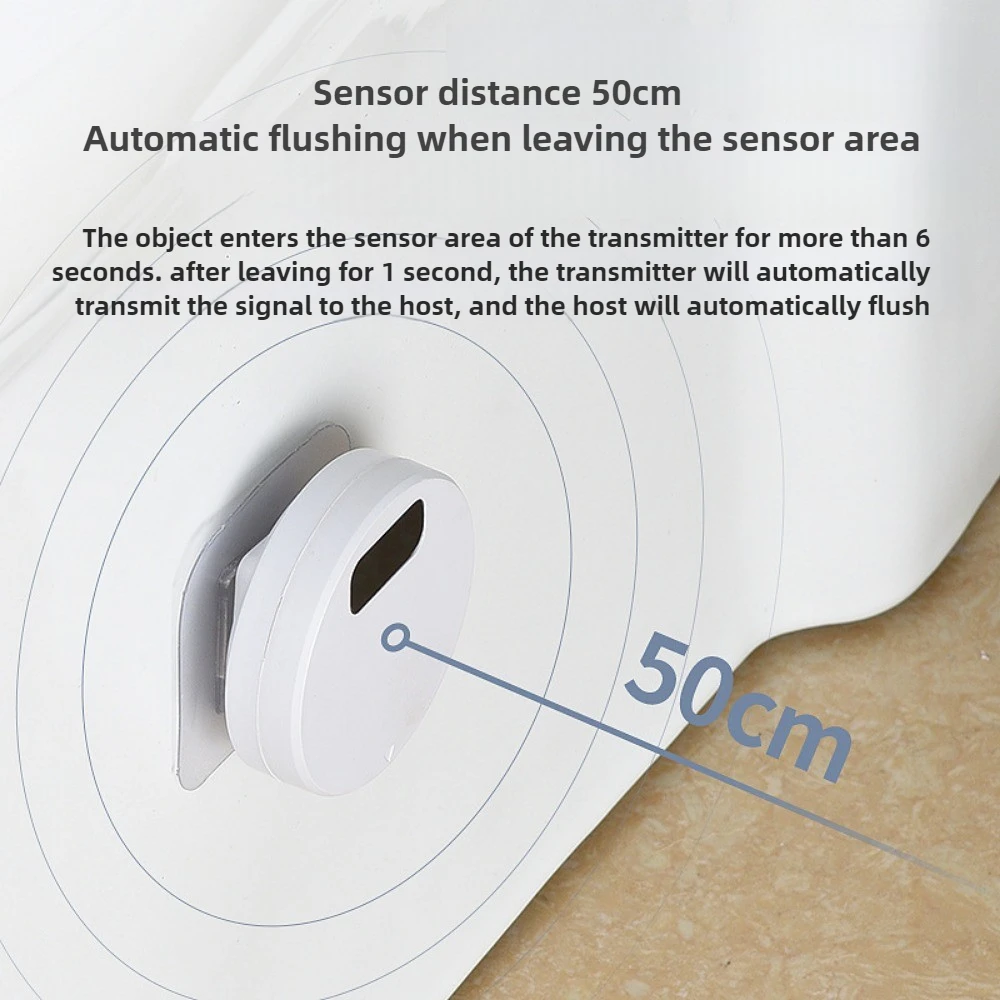 Toilet Intelligent Sensing Flushing Device Household Electric Press Device Closestool Infrared Sensing Fully Automatic Flushing
