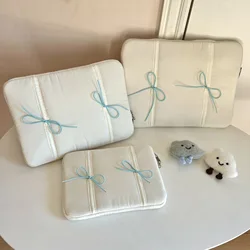 Chic Bow Laptop Sleeve - Stylish Notebook and Tablet Pouch - macbook 16 inch (2gehudiejiebai)