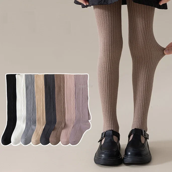 Baby Spring Autumn Children Cotton Knitted Tights for Girls Soft Leggings Pantyhose Stocking