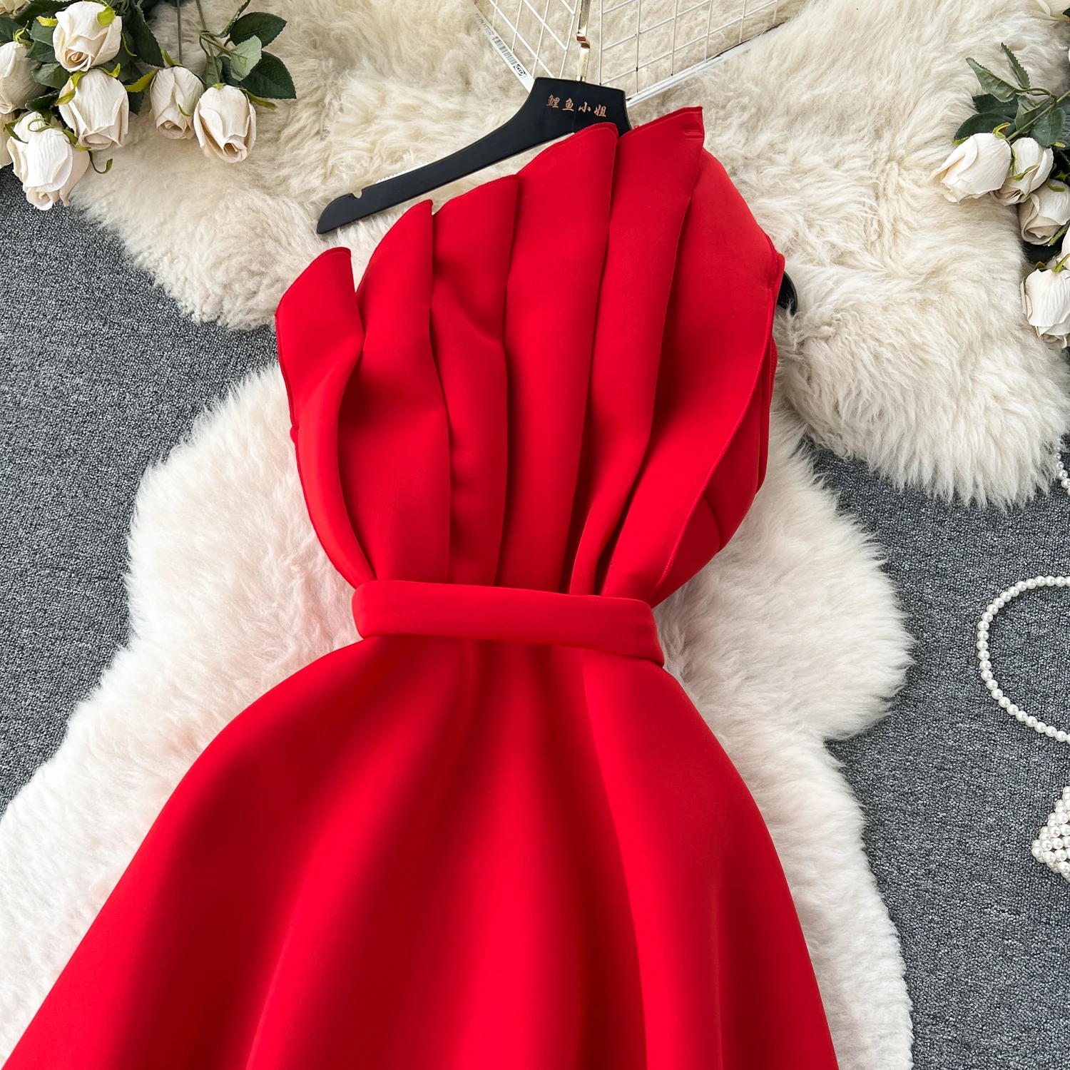 F272 Sweet Memory Sexy Strapless Cocktail Dresses Red Green White Women Girl Lady Female Party Dress Birthday A-Line Robe