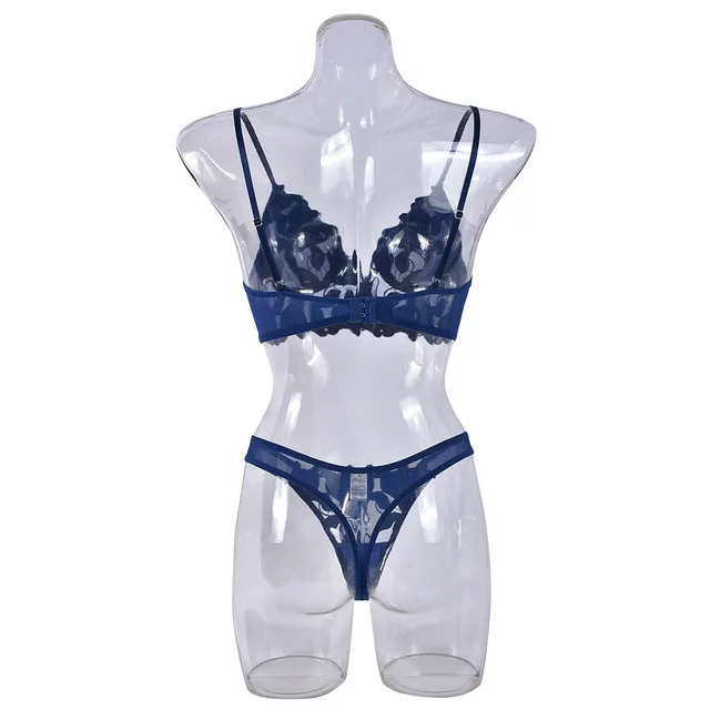Embroidery Mesh Lingerie Set 17