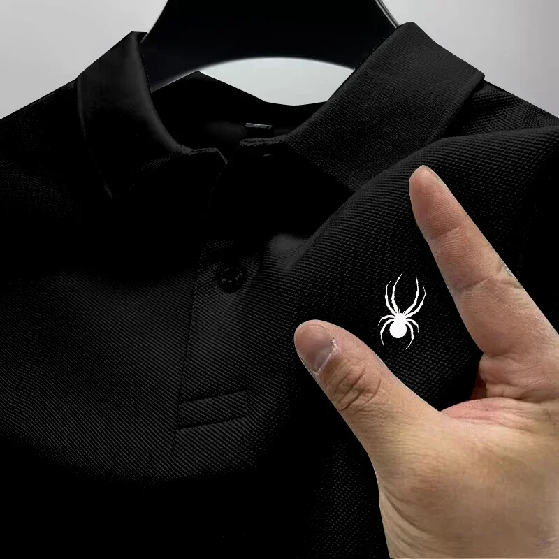 thumbnail image 1 of 2024 Camisa polo informal de manga corta de verano para hombre, camiseta de cuello roscado a la moda, camisa polo transpirable para hombre, ropa superior para hombre, 1 of 5