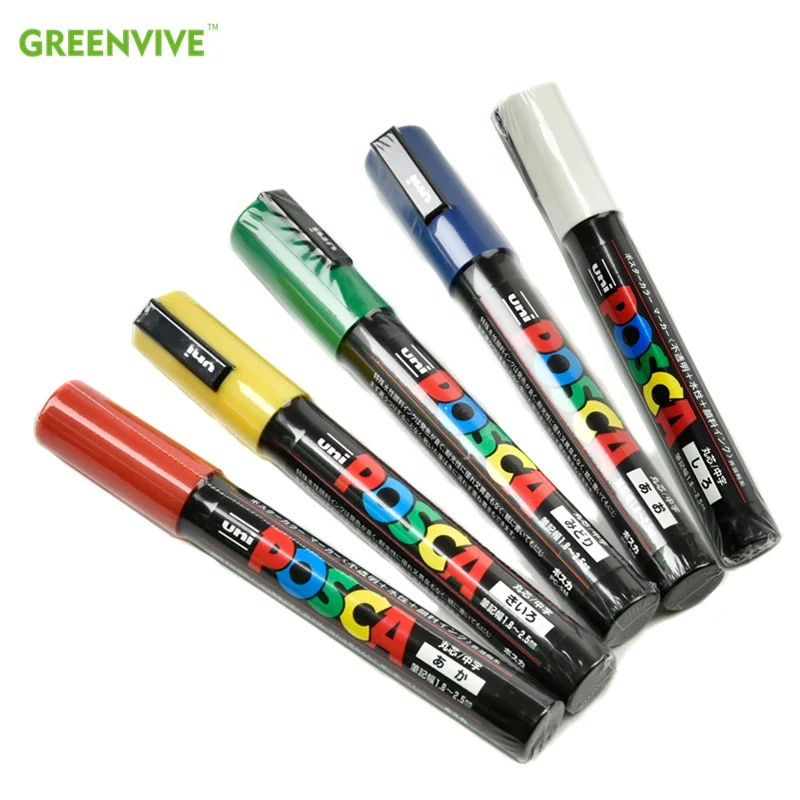 5 Pz/Lotto Posca 5M Queen Bee Marking Marker Pen Non Tossico Apicoltura Queen Brewing Marking Pen Per Apicoltura Alveare