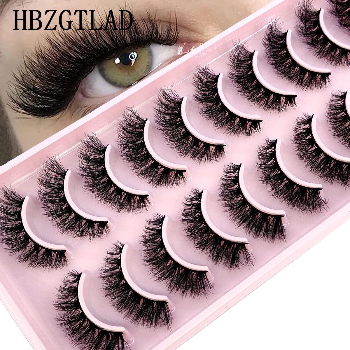 Neue 10 Paar Wimpern Make-up weiche flauschige 3D Nerz falsche Wimpern dicke handgemachte Volumen Nerz Wimpern Faux Cils natürliche gefälschte Wimpern